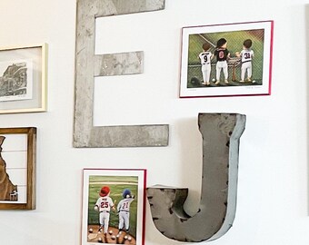 Birthday Gift | Large Marquee Letter E | Vintage Marquee Letter | Metal Letter Decoration | Wall Decor | Industrial Farmhouse