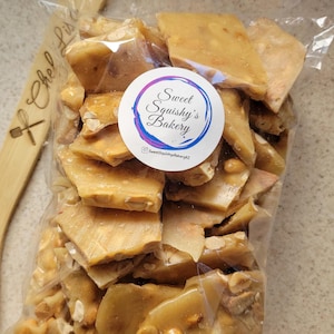 Peanut Brittle, Peanut Brittle, Nut Brittle Candy, Nut Candy, Peanut Candy, Homemade Candy, Nut Brittles, 2 Pound Brittle Candy Bag