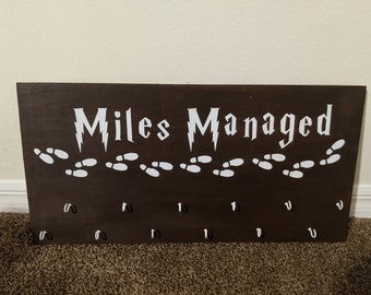Miles Managed - Medal Holder, Medal Rack, Medal Display, Medal Holder, Running Medal Holder