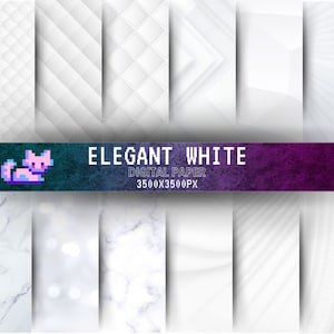 Elegante carta digitale bianca: trasforma le tue creazioni con glitter bianchi per matrimonio e carta digitale versatile per splendidi design di album!