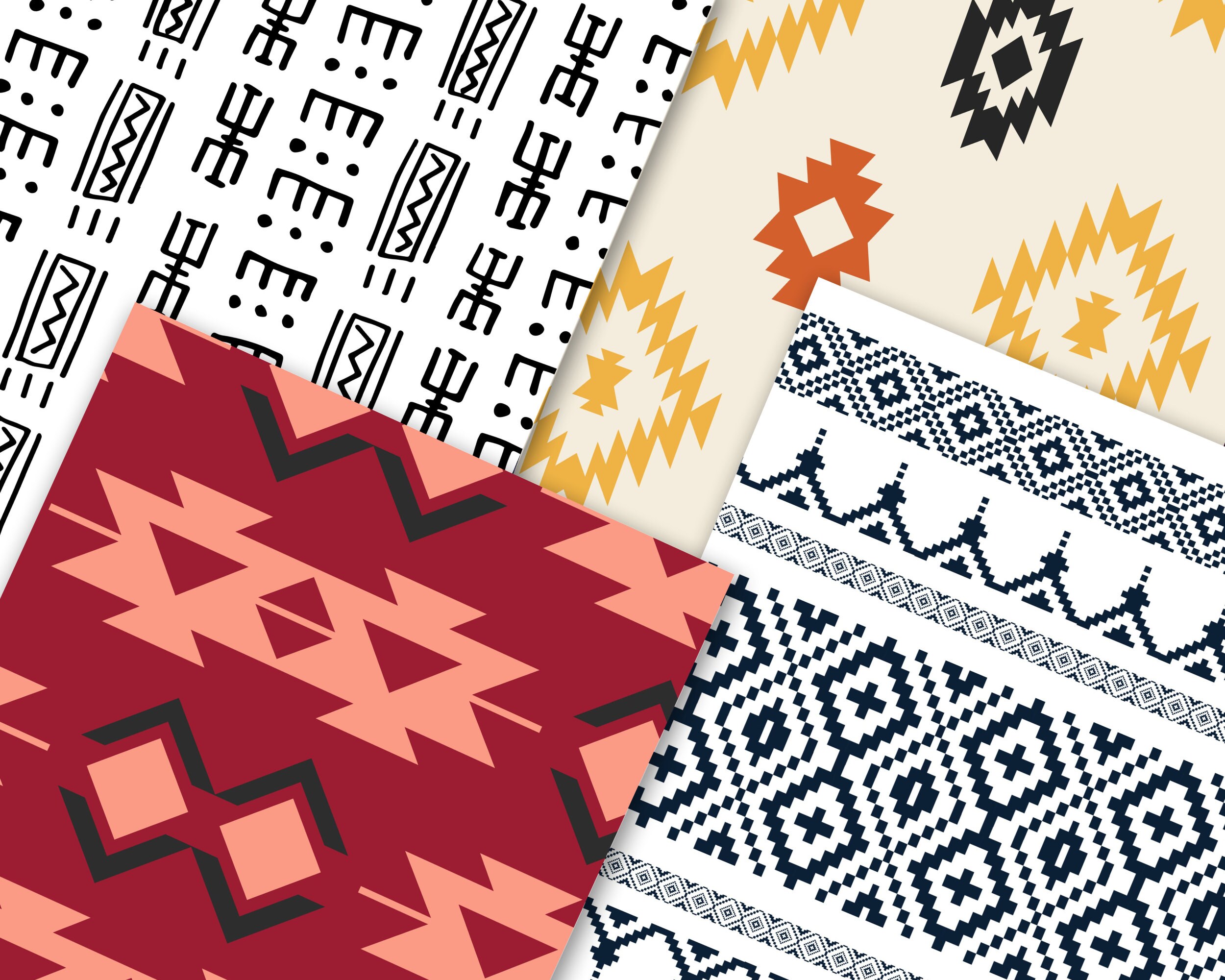 Aztec Seamless Patterns: Tribal Digital Paper (20 JPG Files) - Etsy