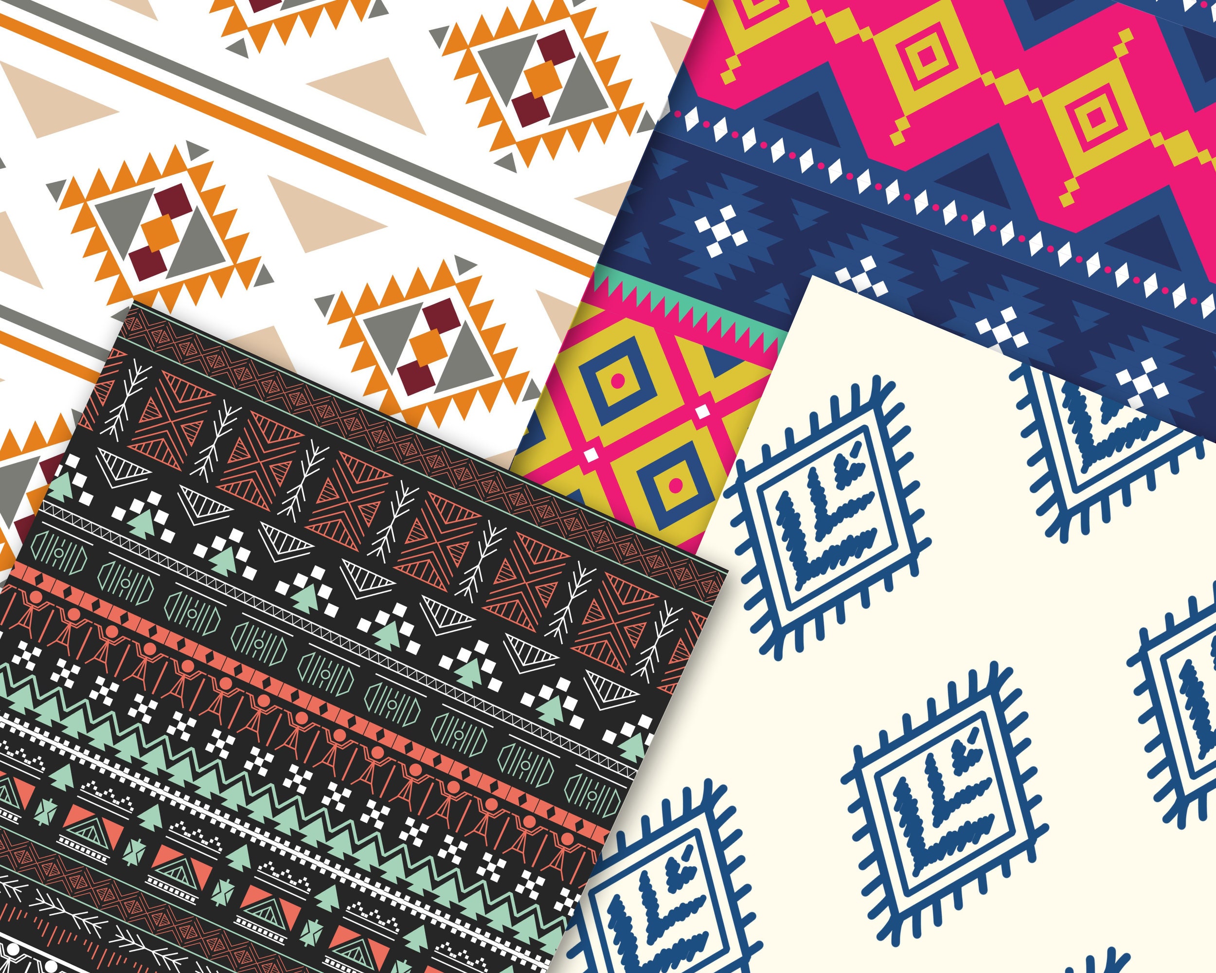 Aztec Seamless Patterns: Tribal Digital Paper (20 JPG Files) - Etsy