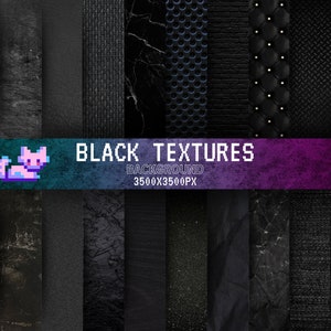Arte digital de fondo negro: tela, purpurina, grunge, papel viejo, texturas de cuero negro. Fondo negro 20 archivos JPG