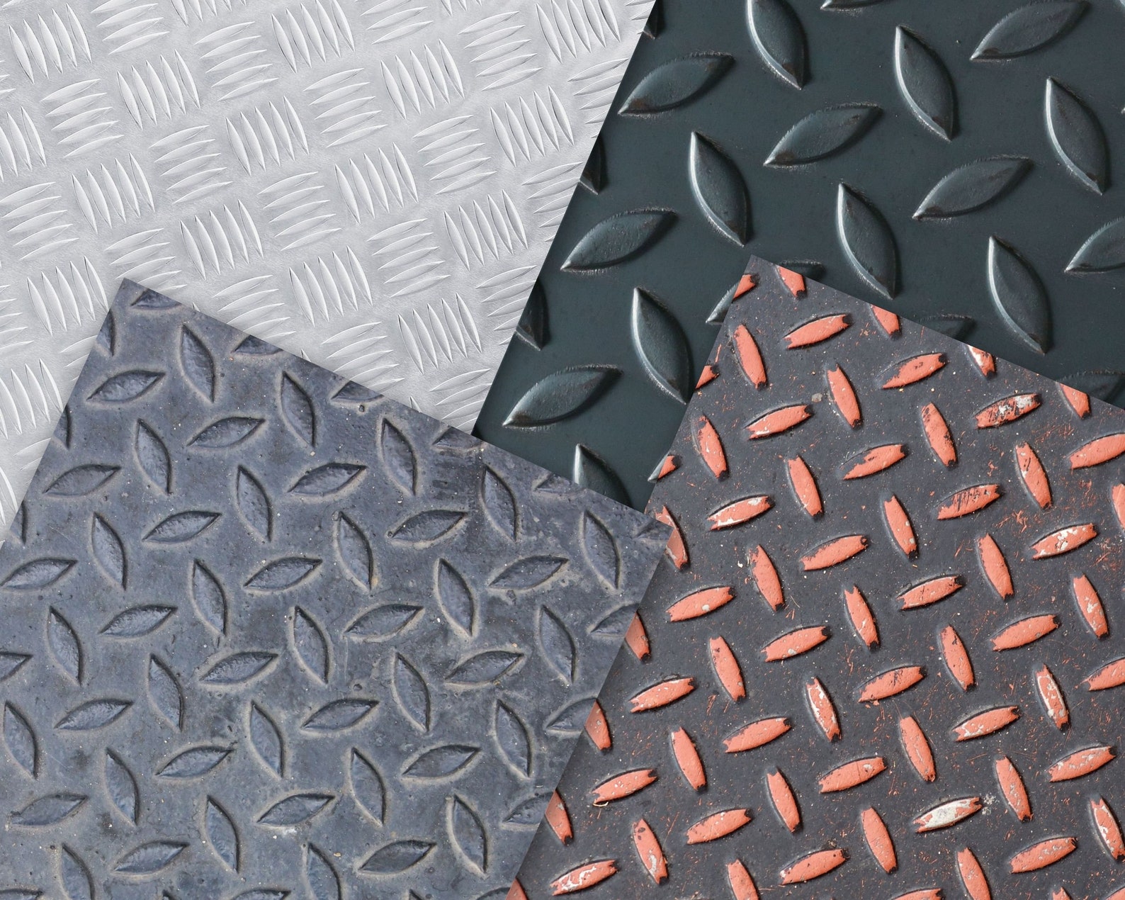 Diamond Checker Digital Paper. 24 Metal Plate Patterns for Scrapbooking ...