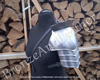 Single Steel Pauldron, Larp Shoulder Armor