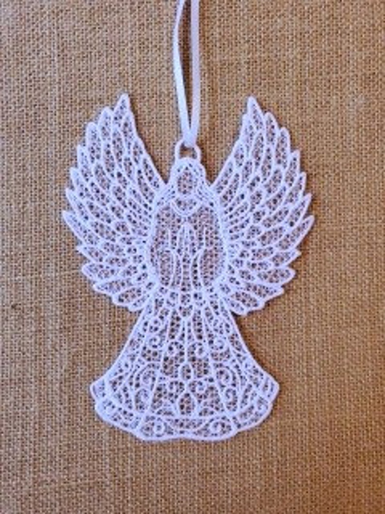 Ethereal Lace Angel Ornament - Etsy