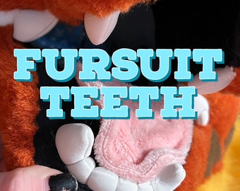 CUSTOM - Plush Neoprene Fursuit Teeth DIY for Fursuit Making