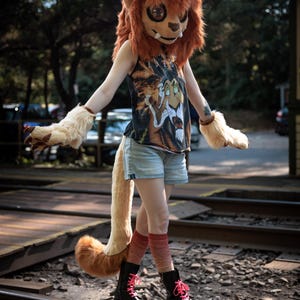 NO TRADES- Butterscotch Blondie Lion Fursuit Premade Partial