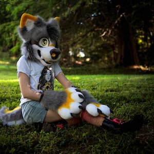 NO TRADES- Gray Puppy Fursuit Premade Partial