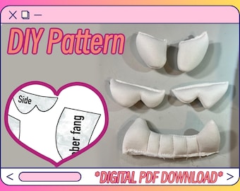 DIY Fursuit Teeth PATTERN + TUTORIAL