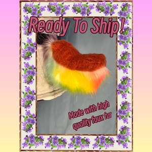 Premade Fursuit Furry Teeny Nub Tail Reddish
