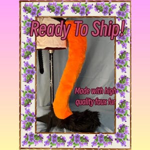 Premade Fursuit Furry Lion Tail Orange