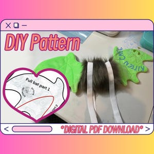 5 styles! - PATTERN + TUTORIAL DIY Fursuit Wing