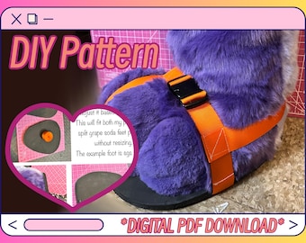 DIY Basic Fursuit Footpaw SandalPATTERN + TUTORIAL