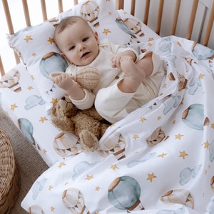 Toddler Bedding, Twin Bedding, Custom Size Duvet Cover, Balloon Print, Kids Bedding, Baby Bedding, Baby Duvet Cover, Baby Gifts, Custom Size