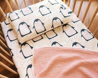 cot sheet bed sheet for baby fitted sheet baby crib sheet Lovely Penquins Bed Sheet S