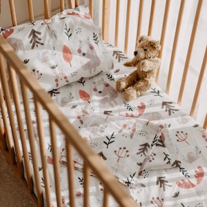 Organic Cotton Fitted Sheet, Twin Size Sheet, Crib Sheet, Animal Bedding, Baby Bedding, Custom Size Bedding, Nursery, Baby Sheet, Baby Gift