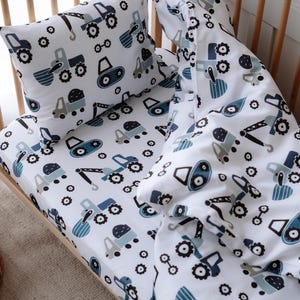 Toddler Bedding, Twin Bedding, Custom Duvet, Trucks Print, Kids Bedding, Baby Bedding, Baby Duvet Cover, Boys Nursery, Custom Size Bedding