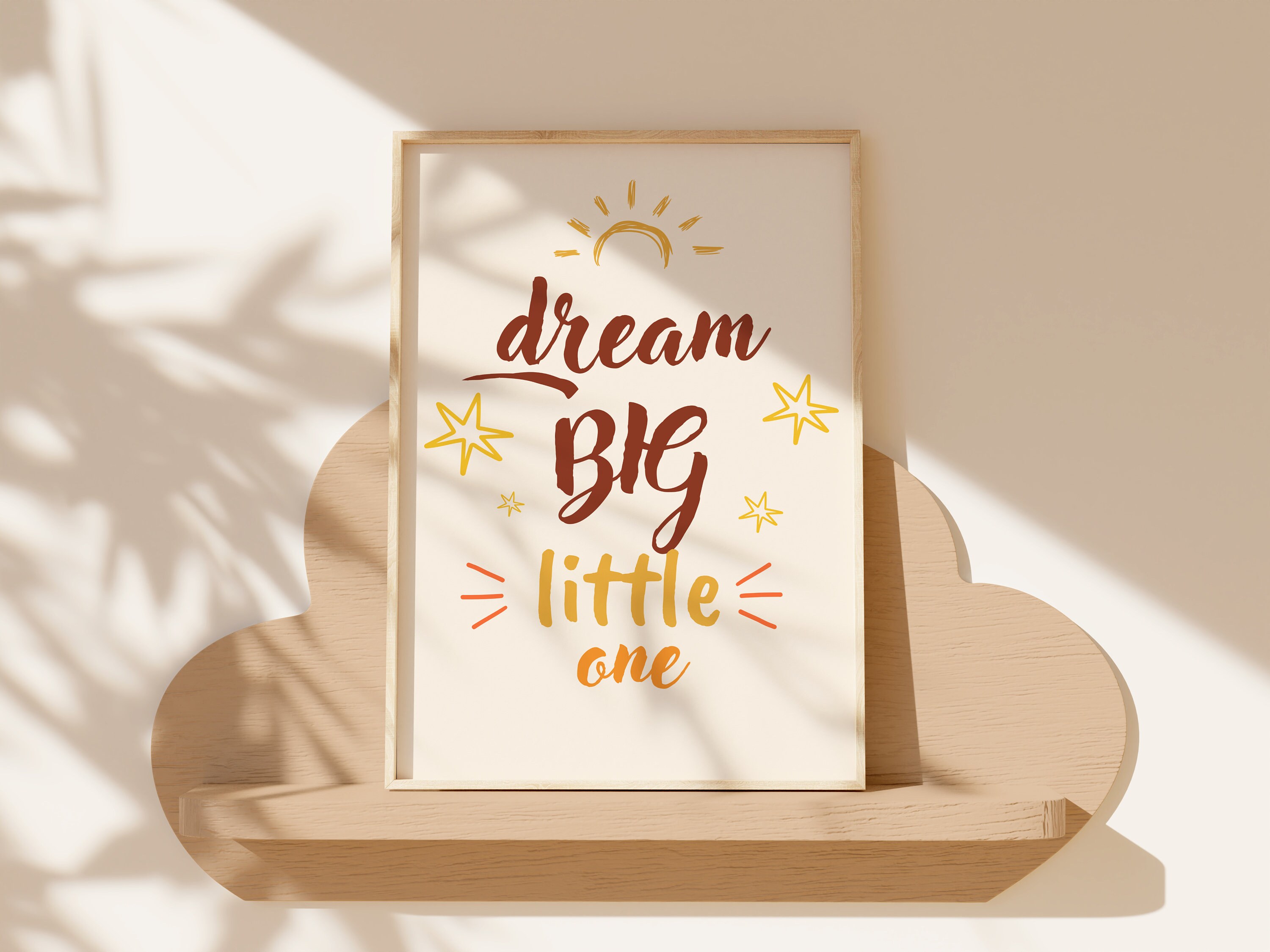 Dream Big Little One Printable, Printable Wall Art, Kids Printable ...