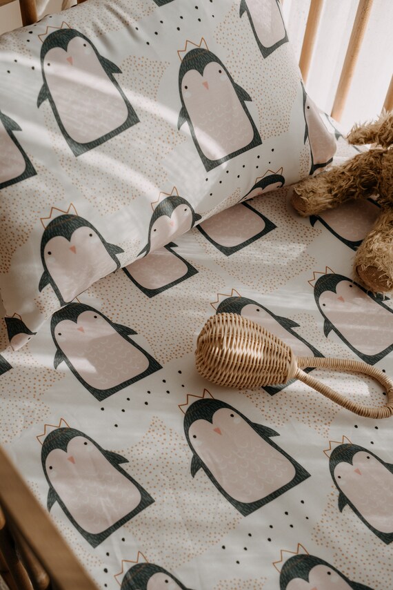 Organic Cotton Fitted Sheet Twin Size Sheet Crib Sheet Custom Size Bedding Penguin Bedding Baby Bedding Baby Sheet Baby Gift Etsy Canada