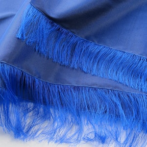 Navy Thai Silk Luxury Shawl, Blue Thai Silk Luxury Shawl image 5