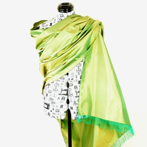 Green Thai Silk Luxury Shawl Green