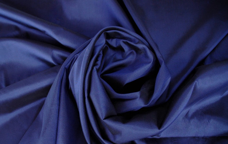 Navy Thai Silk Luxury Shawl, Blue Thai Silk Luxury Shawl image 3
