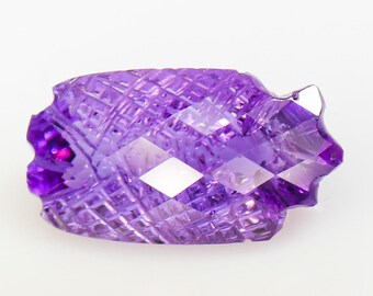 Natural Amethyst Carving: Purple Loose Gemstone (14.65 CT, 22x15x10mm)