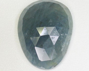 Natural Rose Cut Blue Sapphire: 13.75 Carat Gemstone for Jewelry Making