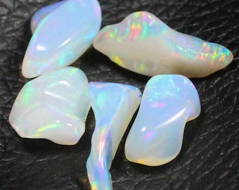 Natural White Opal Rough Lot: 12.20 Carats, 5 Pcs