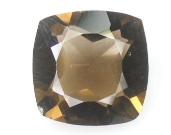 Faceted Brown Smokey Quartz: 5.30 Carat Cushion Cut Gemstone