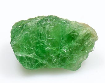 Natural Green Tsavorite Rough: 27.80 CT Loose Gemstone (21x13x12 MM)