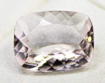 Natural Pink Morganite Gemstone: 1.35 Carat Cushion, 9x7x3 mm Size