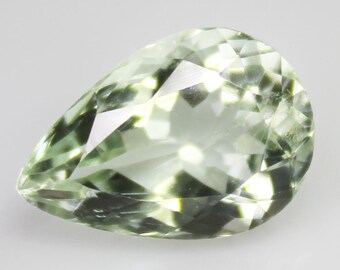 Faceted Green Amethyst Pear Shape: 5.00 Carat Gemstone