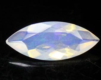 Faceted Ethiopian Opal Marquise: 1.55 Carat Gemstone