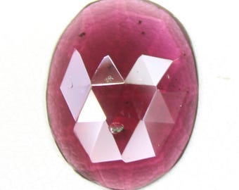 Natural Rose Cut Pink Garnet: Mozambique Oval Gemstone, 5.00 Carats