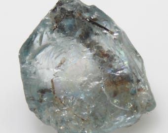 Raw Blue Zircon Piece: Natural Rough Gemstone, 12.45 Carats