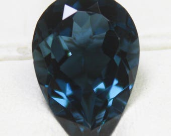 Natural London Blue Topaz Gemstone: 4.50 Carat Pear, 13x8x6 mm