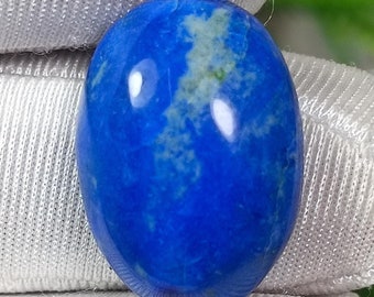 Oval Lapis Lazuli Cabochon: Natural Blue Gemstone (21x15x6 MM, 14.00 cts)