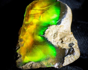Natural Ethiopian Opal Raw: Rainbow Fire Specimen, 63.35 CTS