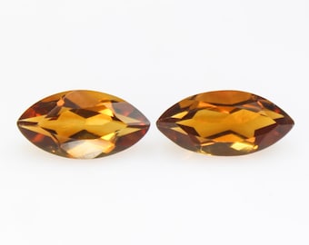 Natural Yellow Citrine Marquise Pair: 2.00 CTS Gemstones