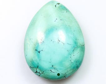 Arizona Turquoise Pear Cabochon: Natural Gemstone for Jewelry Making (19x14x7 MM, 12.00 CT)