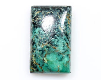 Arizona Turquoise Cabochon: Rectangle Blue Gemstone (20x12x6 MM, 14.00 CT)