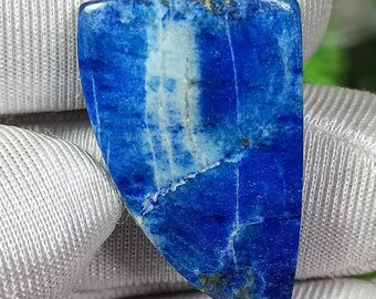 Natural Lapis Lazuli Canine Cut Cabochon: Deep Blue Gemstone (26x17x5 MM)