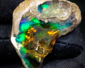 Rainbow Opal Raw, Specimen Opal Raw, Natural Ethiopion Opal Raw, Rainbow Fire, Opal Rough 32x24x7 MM, 27.60 CTS