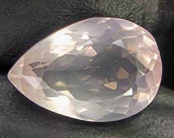 Faceted Pink Rose Quartz Pear Shape: 7.65 Carats
