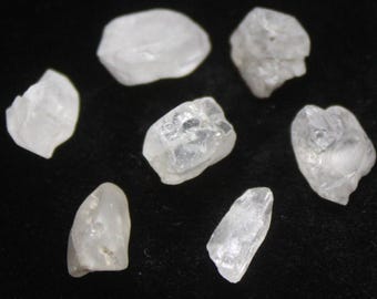 Raw White Zircon Crystals: 14.40 Carats, 8-9mm Rough Gemstones