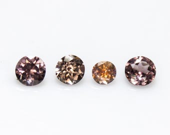 Faceted Brown Zircon: 2.80 Carats, Round Gemstones for Jewelry Making