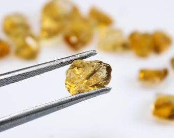 Natural Yellow Citrine Rough Lot: Raw Gemstone Crystals, 13.00 Cts