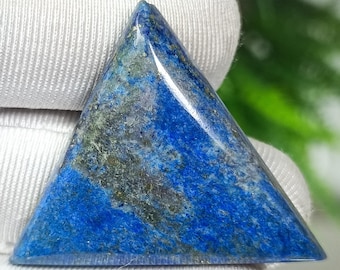 Trillion Lapis Lazuli Cabochon: Natural Blue Gemstone (31x33x6 MM)
